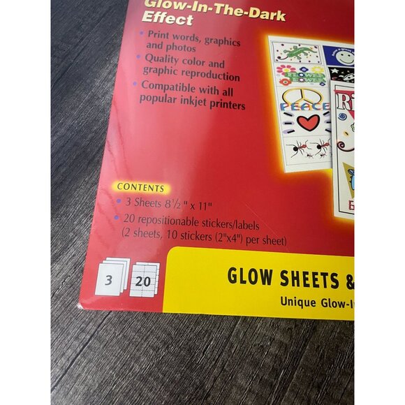 New Soouthworth Glow sheets & Stickers InkJet printable repositionable 5 Sheets - Picture 2 of 6